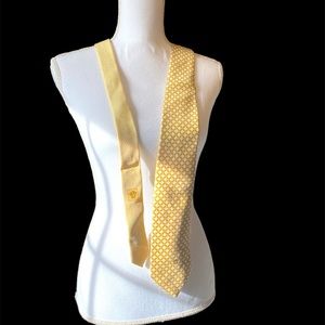 Versace Italy Medusa Men’s Silk Necktie Gold White Medusa 60”
